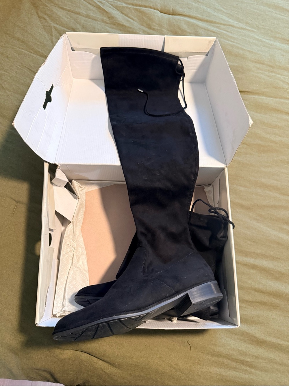 Marc Fisher Black Over-the-Knee Suede Boots